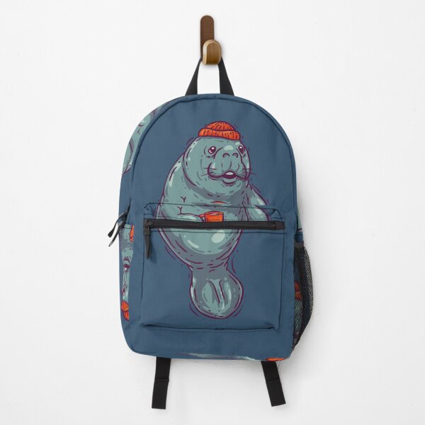 Item preview, Morning Manatee - Having a Coffee | Manatea | Dugong | Manatee County designed and sold by Any Color Designs.