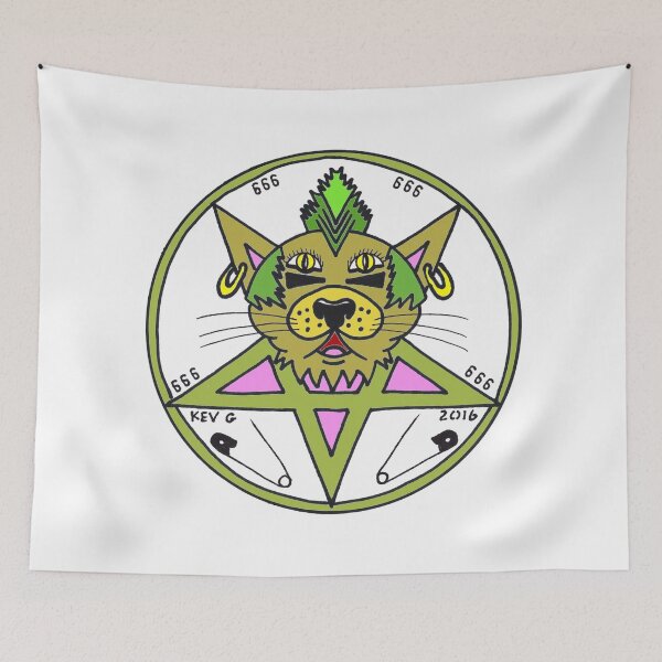 Item preview, PUNK KITTY WHT - Art By Kev G designed and sold by ArtByKevG.