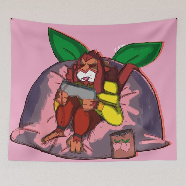 Item preview, Sun Wukong on a Peach Beanbag designed and sold by Weremoose.