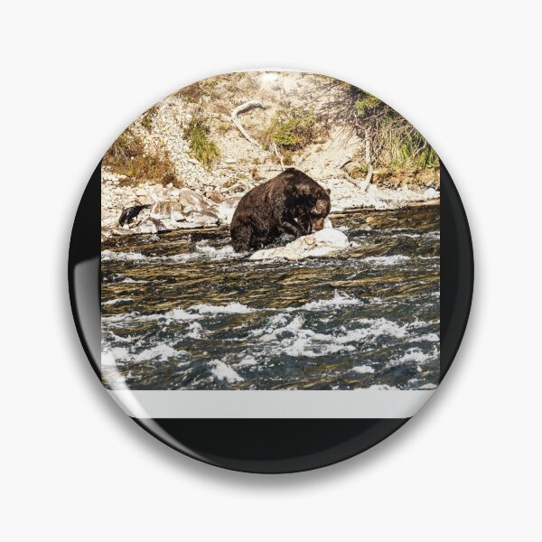 Item preview, Grizzly Bear in Yellowstone River Sleeve designed and sold by bawdennlloos.