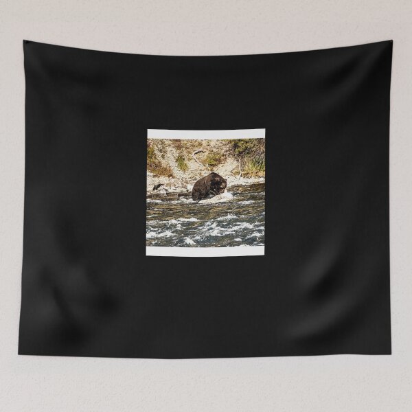 Item preview, Grizzly Bear in Yellowstone River Sleeve designed and sold by bawdennlloos.