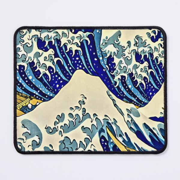 Item preview, Big wave, great wave pattern, for desk Mat Mouse Pads, mousepad designed and sold by Collagedream.