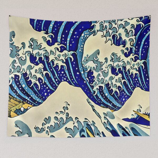 Item preview, Big wave, great wave pattern, for desk Mat Mouse Pads, mousepad designed and sold by Collagedream.
