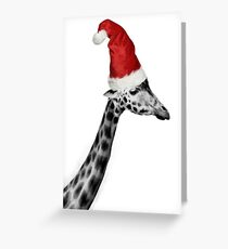 Die Eleganz der Weihnachtsgiraffe Grußkarte