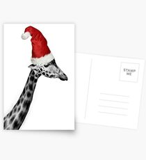The Elegance of the Christmas Giraffe Postcards
