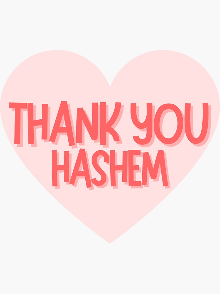 Thank You Hashem Sticker For Sale By Naomi Silver Redbubble 7168