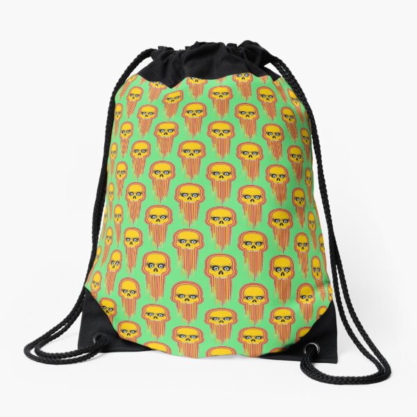 The Incredible Melting Skull Drawstring Bag