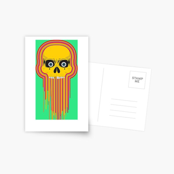 The Incredible Melting Skull Postcard