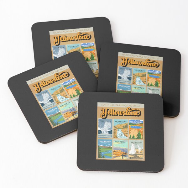Item preview, Yellowstone National Park Landmark Collage Classic designed and sold by murfinsrcatlinc.