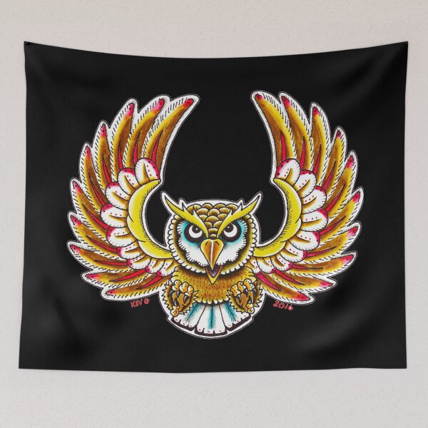 Item preview, Flying Owl color - Art By Kev G designed and sold by ArtByKevG.