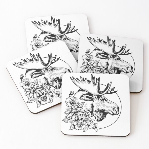 Item preview, Floral moose designed and sold by mclaurin612.