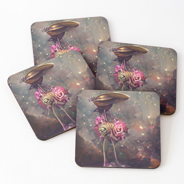 Item preview, Magical Alien Flower Pink  Painting designed and sold by ArtsySaturn.