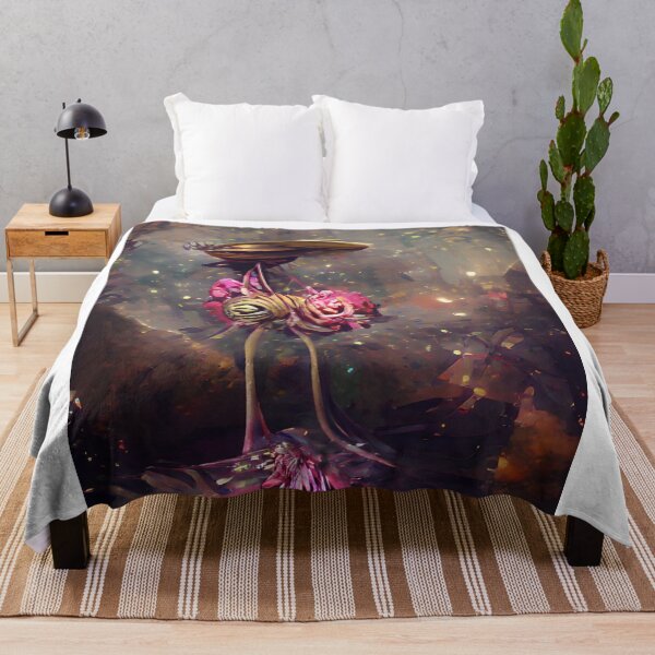 Item preview, Magical Alien Flower Pink  Painting designed and sold by ArtsySaturn.