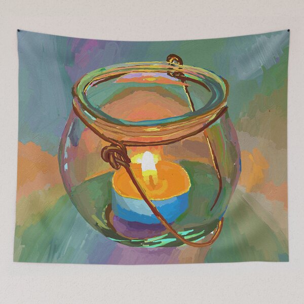 Item preview, Colourful candle in a jar designed and sold by Stingchic.