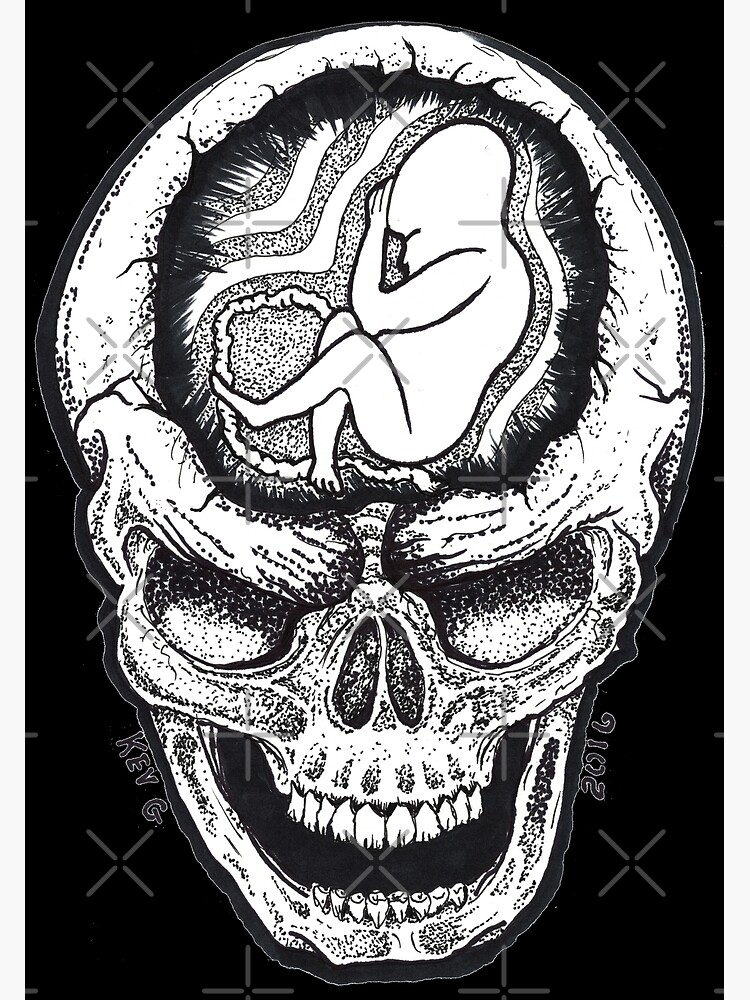 “SKULL FETUS - Art By Kev G” Poster by ArtByKevG | Redbubble
