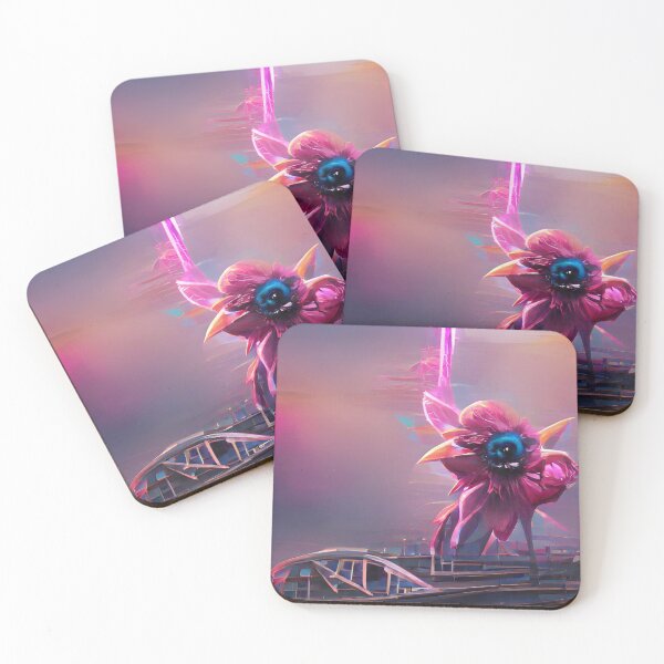 Item preview, Magical Alien Flower Pink Painting designed and sold by ArtsySaturn.
