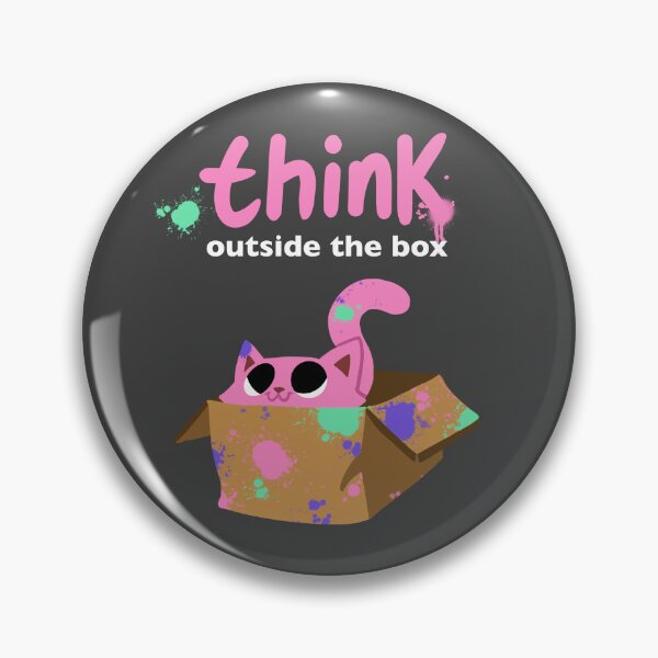 Item preview, Piensa fuera de la caja Gato pintado de rosa designed and sold by violetjelly.