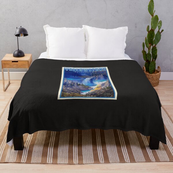 Item preview, Vintage Waterfall Illustrated Painting Travel Wyoming Yellowstone Classic designed and sold by pykeqphigleyi.