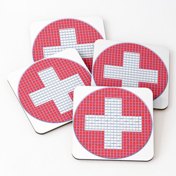 Item preview, Switzerland Flag Rounded - Squares Pixel  designed and sold by MoonElite.