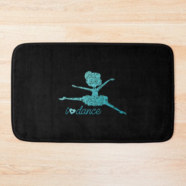 Item preview, “I (Heart) DANCE” Ballerina - Black Background designed and sold by PawsitiveMum.