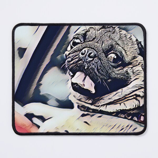 Item preview, Vintage Car Driving Dog Portrait Puppy Pug Life Art designed and sold by TheWildFlix.