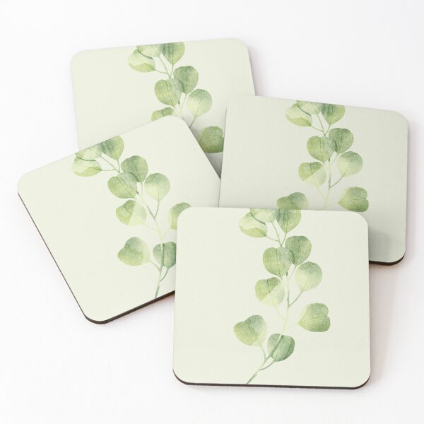 Item preview, Green eucalyptus branch botanical illustration  designed and sold by helga-wigandt.
