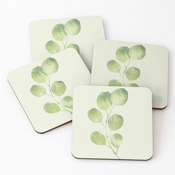 Item preview, Green eucalyptus branch botanical illustration  designed and sold by helga-wigandt.