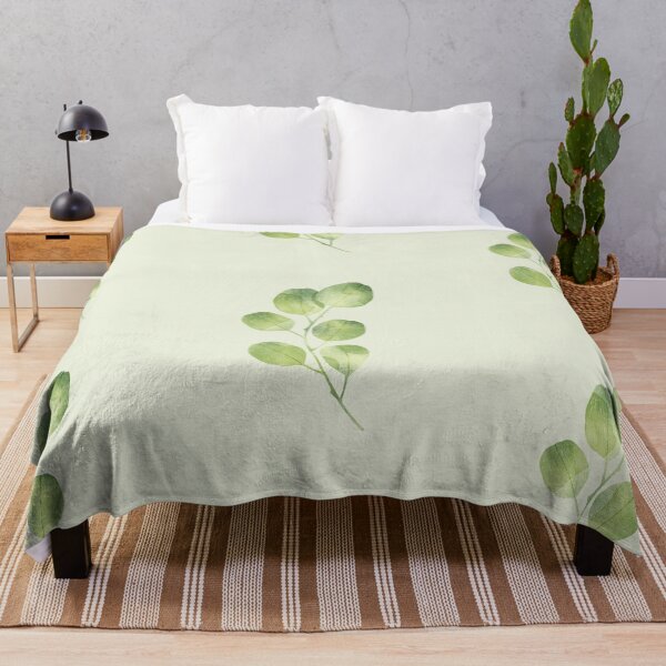 Item preview, Green eucalyptus branch botanical illustration designed and sold by helga-wigandt.