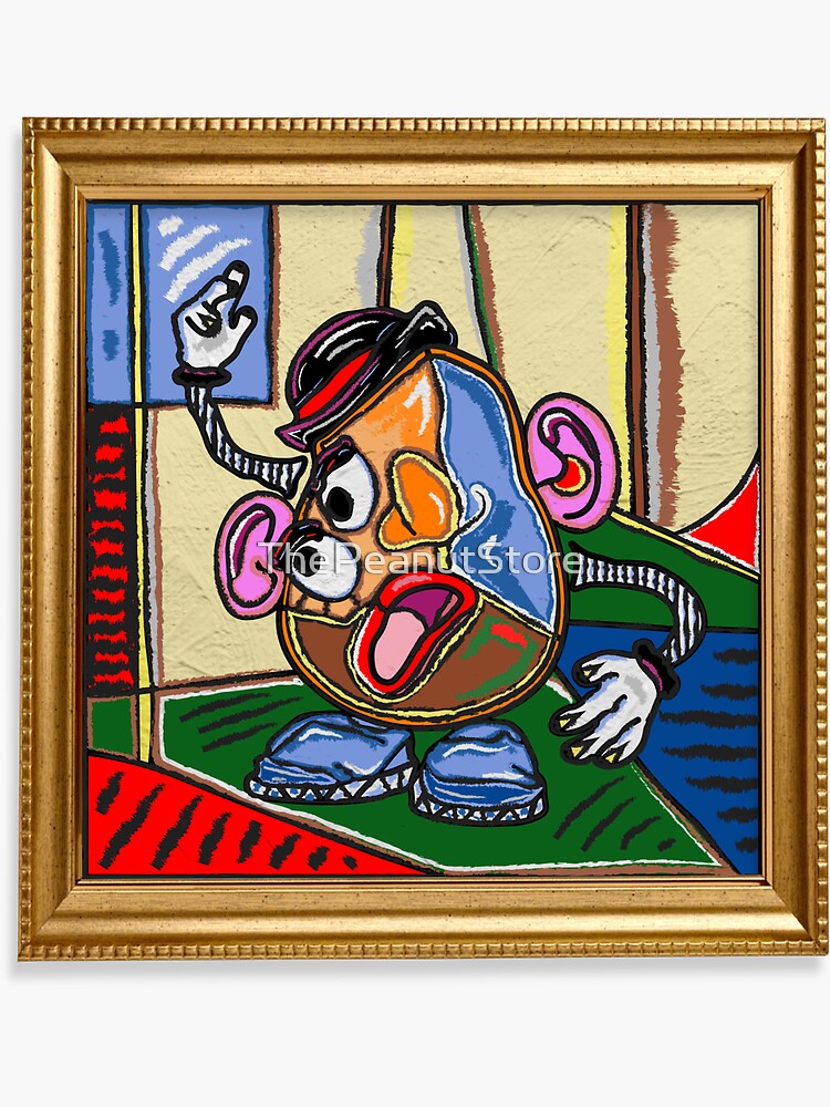 Picasso Mr. Potato Head Sticker for Sale by ThePeanutStore