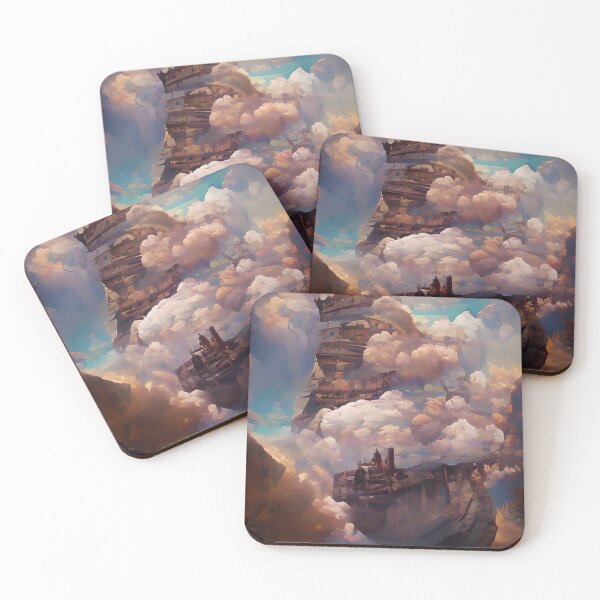 Item preview, Magical Cloud Cliff Pink Painting designed and sold by ArtsySaturn.