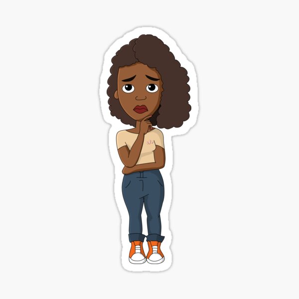 Tashia thinking it through Sticker