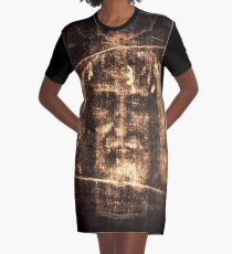 Jesus Shroud of Turin Graphic T-Shirt Dress