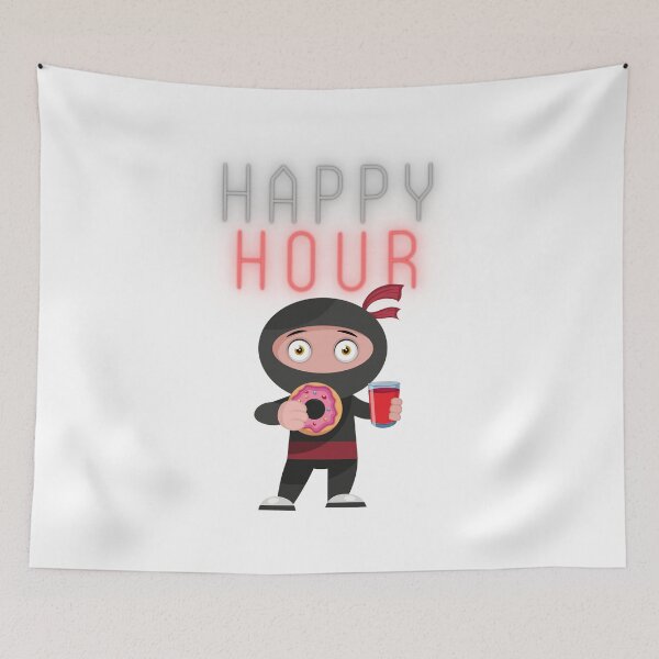 Item preview, Ninja taking a break eating donut drinking coffee designed and sold by jpn insprd.