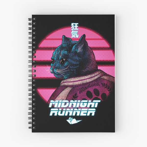 Item preview, Midnight Runner - Wee Hour Hyperactive Cat | Crepuscular | What Cats Do At Night | Late Night Cat Zoomies | Whimsical Blade Runner Parody | Chasing the elusive dot designed and sold by Any Color Designs.