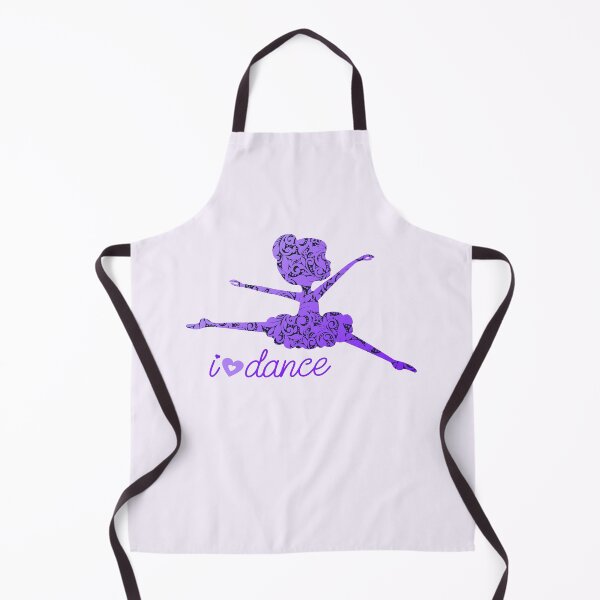 Item preview, “I (Heart) DANCE” Ballerina - Purple Background designed and sold by PawsitiveMum.