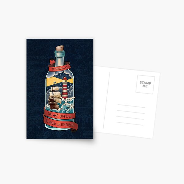 Avoid Lighthouses Postcard