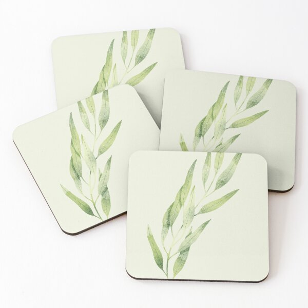 Item preview, Green eucalyptus branch botanical illustration  designed and sold by helga-wigandt.