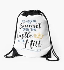 Over The Castle on The Hill Drawstring Bag