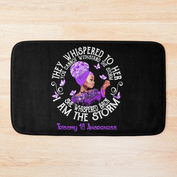 Item preview, Black Girl Fighter Strong I Am The Storm Trisomy 18 Awareness designed and sold by Mnrshirley.