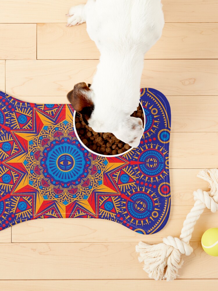 Disover Luminous Mind Mandala - Pet Bowls Mat