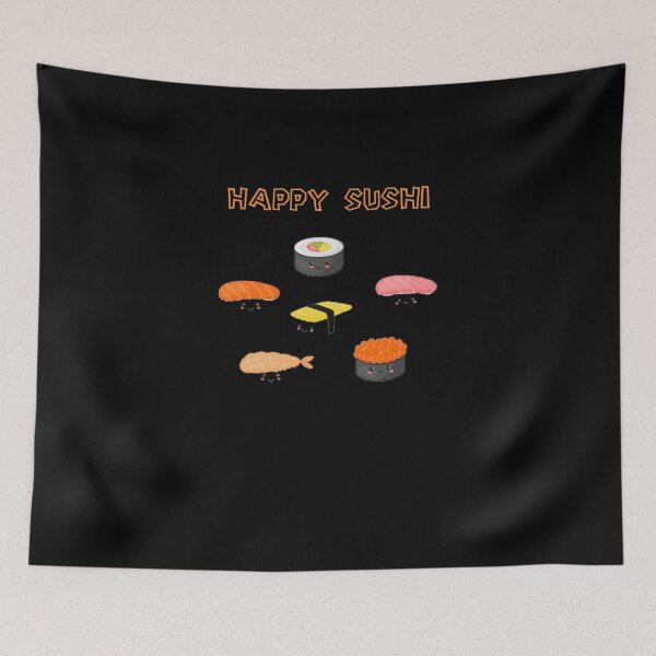 Item preview, Happy Sushi Anime Japanese Food Lover  designed and sold by rachidhaz.
