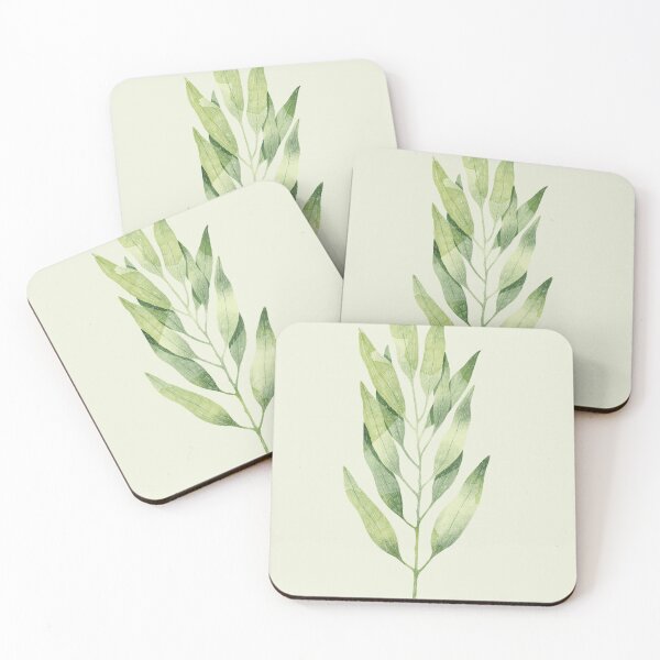 Item preview, Green eucalyptus branch botanical illustration  designed and sold by helga-wigandt.