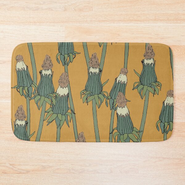 Item preview, Pattern with unopened dandelion. Dried flowers vintage illustration  designed and sold by hmorena.