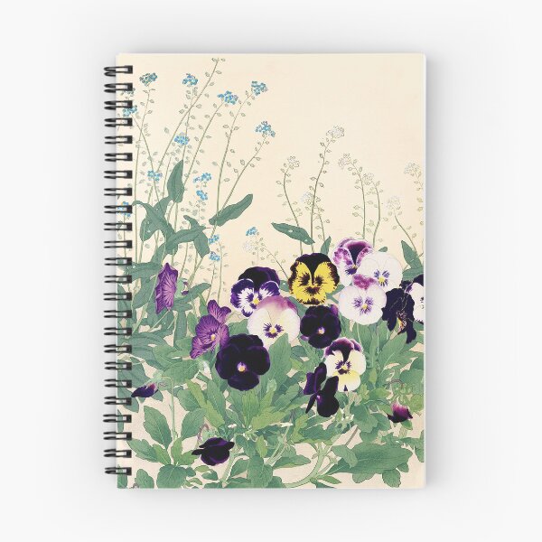 Item preview, PANSIES AND GREEN LEAVES Antique Japanese Floral designed and sold by BulganLumini.