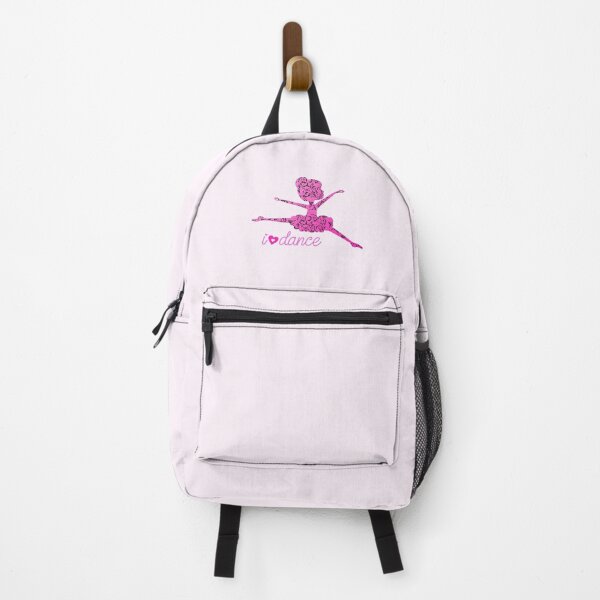 Item preview, “I (Heart) DANCE” Ballerina - Pink Background designed and sold by PawsitiveMum.