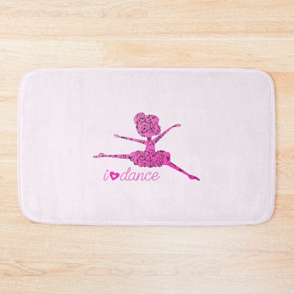Item preview, “I (Heart) DANCE” Ballerina - Pink Background designed and sold by PawsitiveMum.