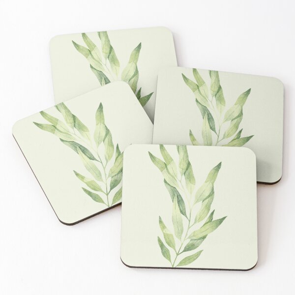 Item preview, Green eucalyptus branch botanical illustration  designed and sold by helga-wigandt.