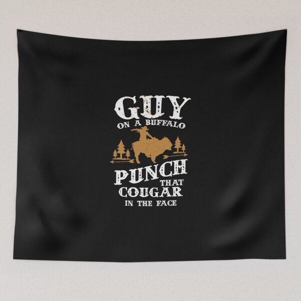 Item preview, Guy On A Buffalo Punch That Cougar In The Face Essential designed and sold by bawdennlloos.