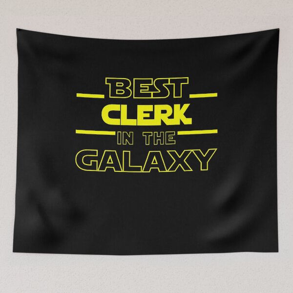 Item preview, clerk Job Dad Mom Hudband Mens Shirt, Best clerk In The Galaxy, Funny clerk Birthday christmas Gift Gift designed and sold by xlnv.