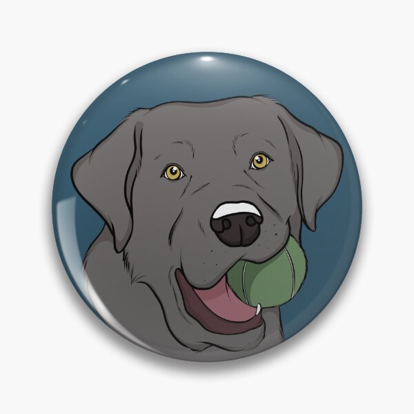 Item preview, Silver Labrador with Ball  designed and sold by rmcbuckeye.
